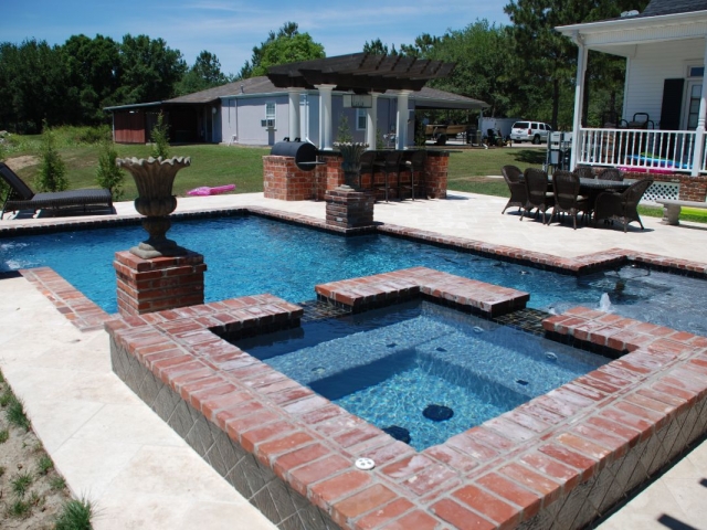 building a swimming pool with bricks